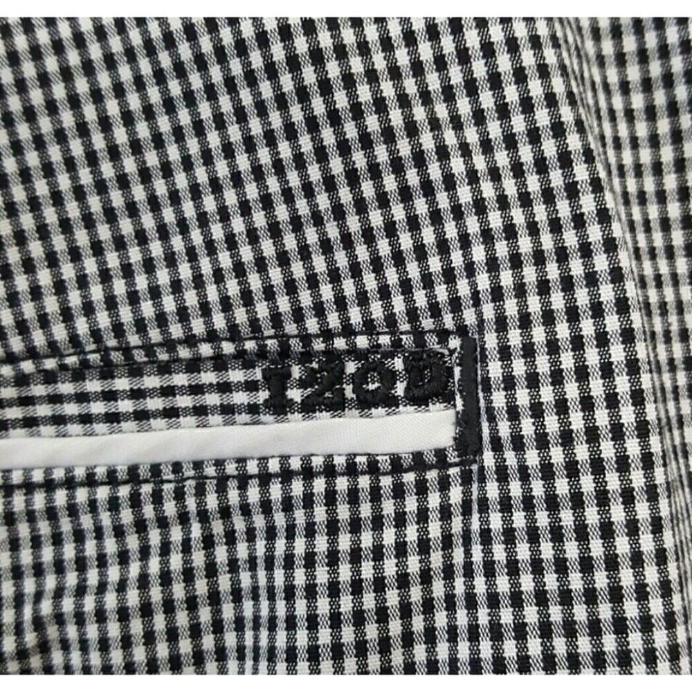 IZOD Perform Sz 8 Cool-FX Black White Gingham Stretch Golf Skort Skirt m RARE